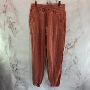 Athleta Pants Womens 2 X 28 Linen Orange Retreat Persimmon Cabo Jogger Crop